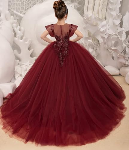 LTW Flower Girl Dresses for Wedding Lace Pageant Dresses for Girls Sweet 16 Birthday Homecoming Gown4