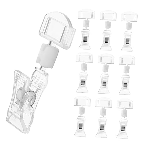 Operitacx 40piezas Portaetiquetas Acrílico Para Exhibición De Clips Giratorios Para Supermercados y Tiendas Soporte y Práctico Para