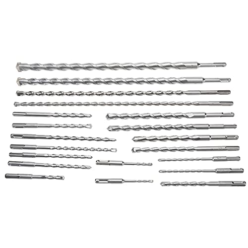 Sds Plus Rotary Hammer Drill Bits 20Pcs Sds+ Carbide Tip Concrete Masonry Hole Tools With Storage Case Drill Bits Size Range 3/16"~13/16" #TOP3