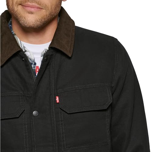 Image of Levi's Men's Cotton 4-pocket Depot Jacket With Corduroy Collar