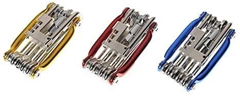 SHISHI Outils de vélo de vélo Réparation Set 11 in 1 Touche de réparation de vélo Kit Tourdiver Tournevis Chaîne en Acier au Carbone Outil Multifonction de vélo (Color : A)