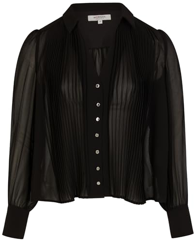 Chemisier femme Morgan 242-cplia en tissu fluide de couleur noire
