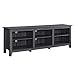 WE Furniture 70" Wood Media TV Stand Storage Console - Charcoal