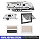 Asixxsix RV Fenster, 400 x 300mm RV Ausstiegsfenster Doppellagiges UV-geschütztes RV Ausstiegsfenster, vielseitiges Camper Fenster mit Schirm, Sonnenschutz, für RV Camper Trailer Van