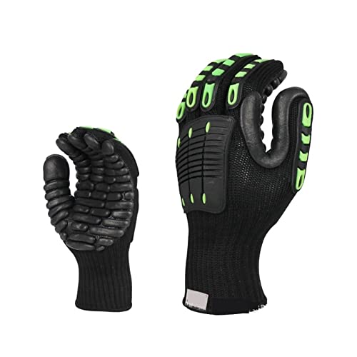 YQVEOT Cut Resistant Gloves, Cut Resistant Anti Vibration Safety Work Glove Mechanics Industry Working Gloves Apply To Wood Carving, Carpentry And Knife Working for Meat Cutting, Wood Carving