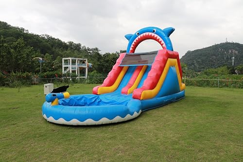 Commercial Inflatable Water Slide for Big Kids: Shark Style