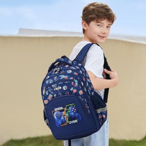 Image of Cusangel Kids school Backpack with lunch bag for Girls,Elementary 6-10years Bookbag nylon large capacity backpack,Daypack
