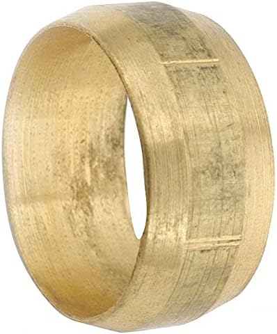 Anderson Metals Low Lead Brass Sleeve, 7/16" Tube Size - 700060-07, (Pack of 10)