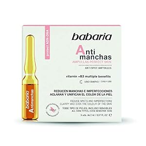 Babaria – Ampollas faciales antimanchas con Vitamina B3 – 10 ml (5 uds x 2 ml)
