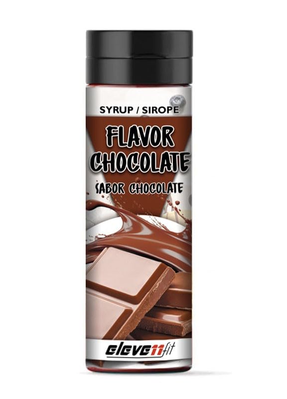 Eleven Fit Sirope Sin Azúcar | 0% Calorías, Libre de Grasas | Ideal para Postres Deliciosos y Saludables | Envase Antigoteo | Sabor Chocolate