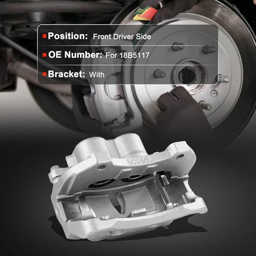 Image of cciyu Front Left /Right Disc Brake Caliper Assembly w /Bracket 18B5117 | For Cadillac For CTS 2008 2009 2010 2011 2012 2013 2014