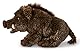 Uni-Toys - Wildschwein, sitzend - 18 cm (Höhe) - Plüsch-Schwein, Keiler - Plüschtier, Kuscheltier