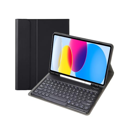 Custodia con tastiera Bluetooth staccabile per Apple iPad 9,7' (2018 6ª/2017 5ª gen), iPad Pro 9,7', iPad Air/Air 2 – Supporto matita, cover a libro, stand ribaltabile