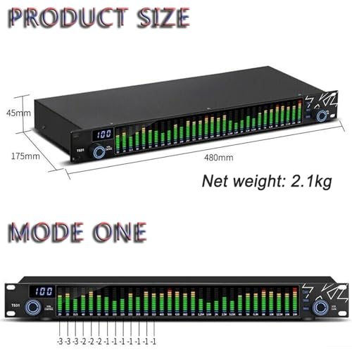 Ecualizador gráfico digital de 31 bandas, ajuste de graves, medios y agudos, ecualizador estéreo para KTV y uso doméstico miniatura 5