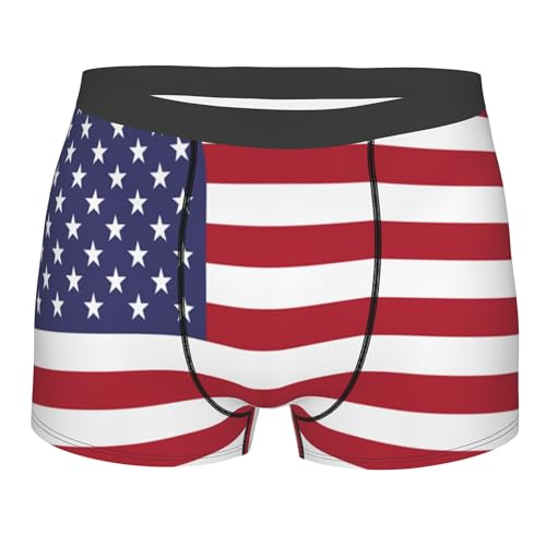 CUTEDWARF American flag Men's Boxer Briefs Elastic Waistband Briefs Men's Boxer Briefs