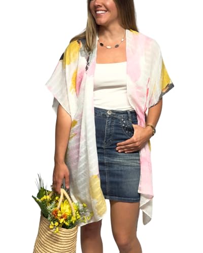 Image of Humble Hilo Womens Kimono Cardigan Sleeveless Lightweight Cover Up Casual & Flowy, 2 Sizes