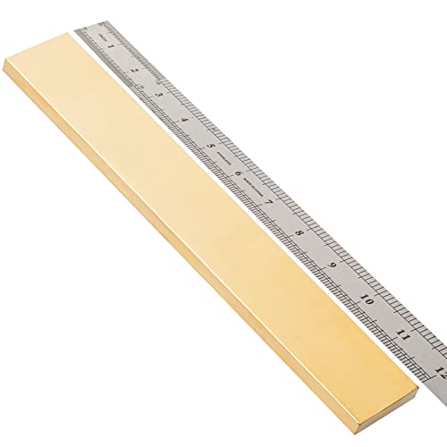 C360 Brass Flat Bar Stock 1/8" X 2"X 12" Knife Making Brass Bar Stock #TOP6