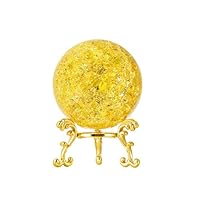 Amazon.co.jp: LONGWIN 50mm氷割れ水晶玉装飾ガラス玉インテリア