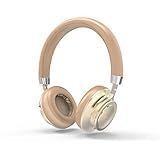 [ New 50% OFF Deal !!! ] iXCC 17 Hrs Bluetooth V4.1 Over Ear Headphones with Mic, Hi-Fi Stereo Low Latency Wireless Headset, Soft Memory-Protein Earmuffs, and Wired Mode for PC/ Cell Phones/ TV - Gold