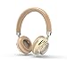 [ New 50% OFF Deal !!! ] iXCC 17 Hrs Bluetooth V4.1 Over Ear Headphones with Mic, Hi-Fi Stereo Low Latency Wireless Headset, Soft Memory-Protein Earmuffs, and Wired Mode for PC/ Cell Phones/ TV - Gold
