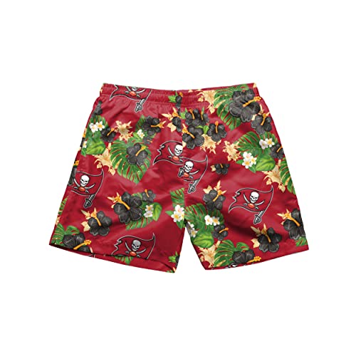 Image of FOCO NFL Mens NFL Team Logo Floral Hawaiian Swim Suit Trunks