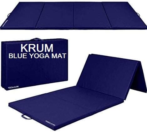 BIP Washable Yoga Gym Mat Exercise Yoga Mat Gymnastics Training Tumbling High Destiny Foam Foldable 72 x 24x 22 mm Foldable Yoga Mat Traveling mat Yoga Mat for Men & Women 22 MM Thick Mat