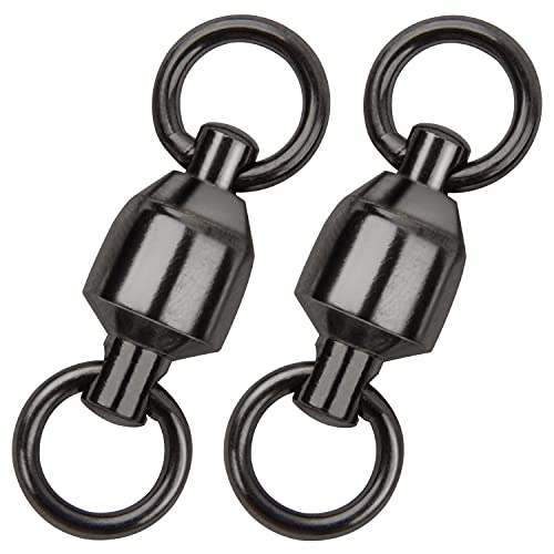 Image of SILANON Fishing Strong Ball Bearing Swivels - Stainless Steel Fish Swivel Connectors Solid Welded Rings Fishing Tackle 100% Copper 35lb-418lb Strength for Saltwater Big Game Fishing