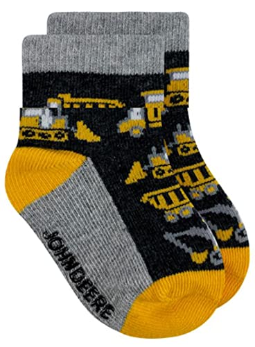 John Deere Construction Equipment Crew Socks Size 6-12 Months