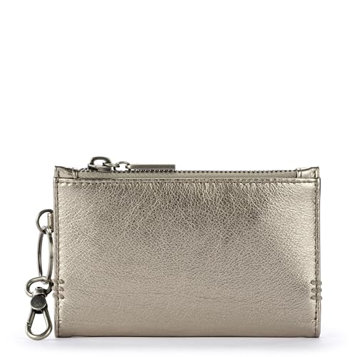Image of The Sak Encino Card Wallet - Women's Leather Wallet For Everyday - Slim Wallet With Zipper, Credit Card Slots & Coin Holder - Pyrite