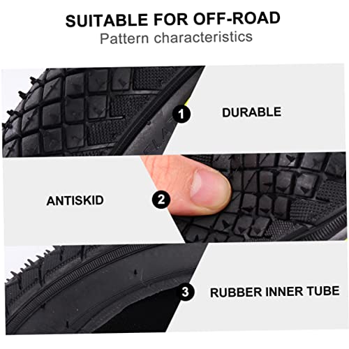 Toddmomy Bicycle Tires Bicycle Repair Kit Air Roll 20 4.0 Fat Tyre Uk Professional Bike Tire Balance Outer Tire Inner Tube Stroller Tube and Tube Black Child Kids Bicycle Tire Tube - Image 2