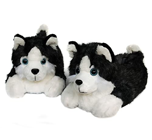 Onmygogo Fuzzy Winter Animal Dog House Slippers for Men and Women2