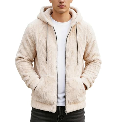 Sweat à Capuche doublé Polaire Douce Homme Hiver Chaud et Confortable