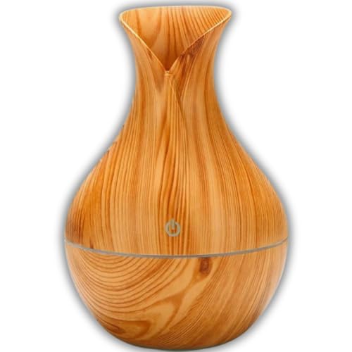 Umidificador de Ar 130ML Ultrassônico Na Cor Madeira Clara Com 7 ...