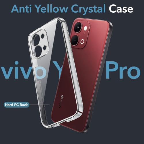 Image of Jkobi Lifetime Anti-Yellow Clear Back Case Cover for Vivo Y51 Pro 5G | Vivo T5x (Sleek Hard Crystal | Shockproof and Camera Protection)