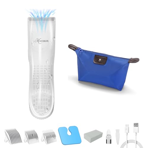 Image of MAYCREATE Baby hair clipper Low noise Whole Machine Waterproof Baby Hair Trimmer for 0 to 5 Year Baby Built in vacuum hair suction