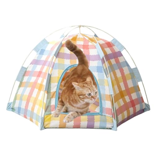 Tienda de campaña portátil para Mascotas para Gatos Perros pequeños, recinto Plegable Transpirable con Espacio para Dormir, Mini Refugio Ligero para Jugar, Siestas Aventuras de Viaje |