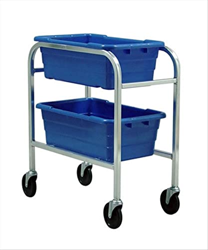 Quantum TR2-2516-8BL - Estante para bañera, Aluminio, Gris metálico con contenedores Azules