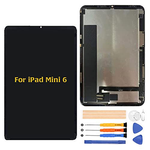 A-Mind for OEM iPad Mini 6 2021 Original Screen Replacement A2568 LCD Display Touch Digitizer Full Assembly with Repair Tool Kits(Black)