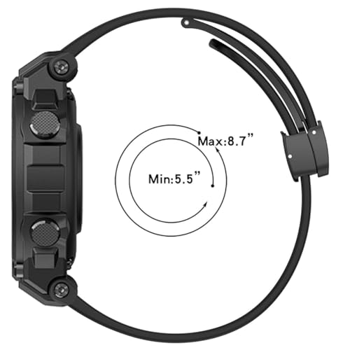 Image of YODI Strap Band Compatible with Amazfit T-Rex 2 Smartwatch Only Soft Silicone | Nylon | Chain | Leather Watch Straps with Installation Adjuster Tool For Amazfit TRex 2