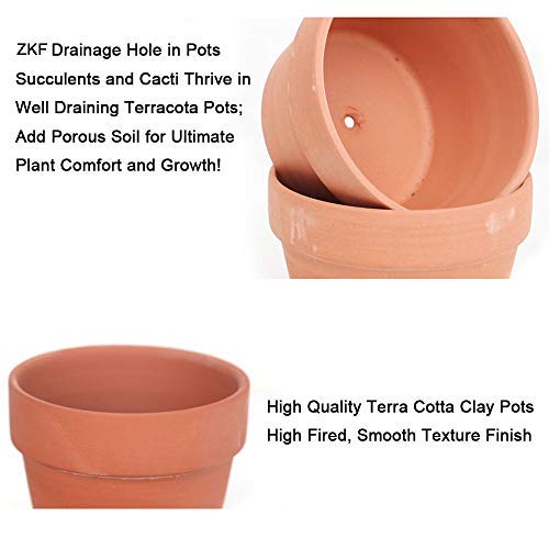 32 Pcs - 2.16" Small Mini Clay Pots Terracotta Pot Ceramic Pottery Planter Terra Cotta Flower Pot Succulent Nursery Pots - Great For Window Boxes, Cactus, Plants, Crafts, Wedding Favors #TOP6