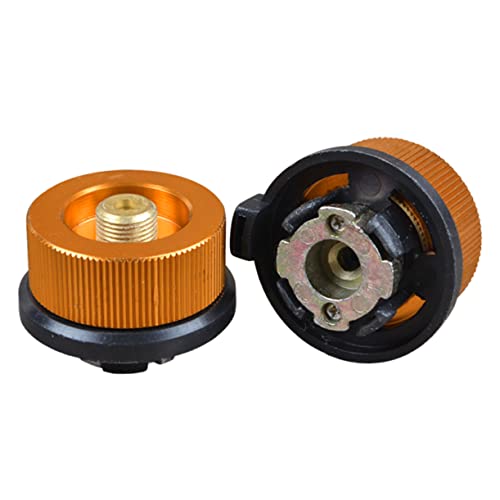 KICHOUSE Flat Gas Tank Inflation Valve Kit for Camper Cylinder BBQ Gas Bz1163-2 Stove Adapter Nozzle Made of Metal