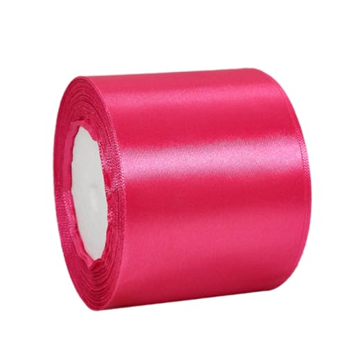 Wide Hot Pink Ribbon 75mm Satin Ribbons for Gift Wrapping,22m 2.9Inch Silk Thick Wrapping Ribbon Rose for Crafting,Christmas,Wedding Car,Hair Bows,Bouquets,Party,Cake Decorations