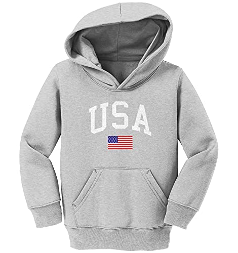 Haase Unlimited USA Word With Flag - United States Toddler/Youth Fleece Hoodie