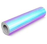 VViViD DECO65 High Gloss Unicorn Blue-to-Purple Opal Holographic Adhesive Craft Vinyl Roll for Die-Cutter and Plotting Machines (3ft x 12