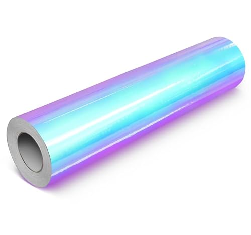 VViViD DECO65 High Gloss Unicorn Blue-to-Purple Opal Holographic Adhesive Craft Vinyl Roll for Die-Cutter and Plotting Machines (3ft x 12