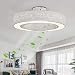 Ventilador De Techo Con Lámpara LED Luz Del Ventilador 3 Velocidades 3 Colores Regulables Control Remoto Inteligente Lámpara De Techo Para Sala De Estar Del Metal Acrílico Dormitorio,Blanco,58CM/72W