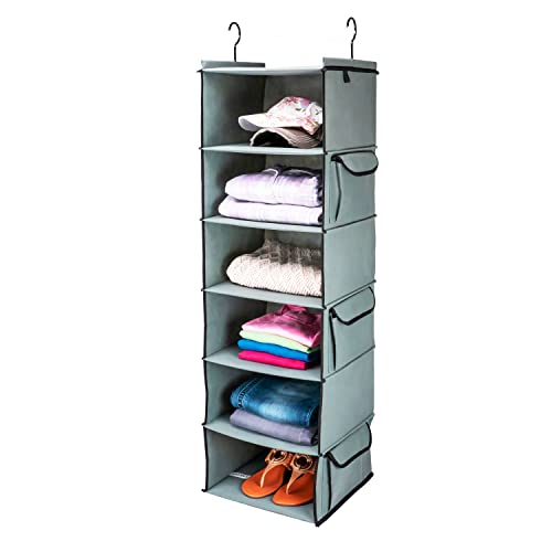 SMIRLY Hanging Closet Organizer and Storage Shelves - Wardrobe Clothes Organizer for Closet, Storage Organizer - Hanging Shelves for Closet Organization and Storage, Closet Shelf Organizer & Storage