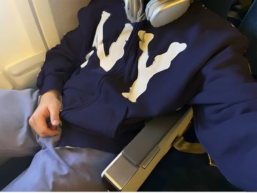 Unisex Letter Embroidery Trendy Hoodies Zip Up Graphic Hoodies Overszie Y2K Hip Hop Streetwear Harajuku Fashion2