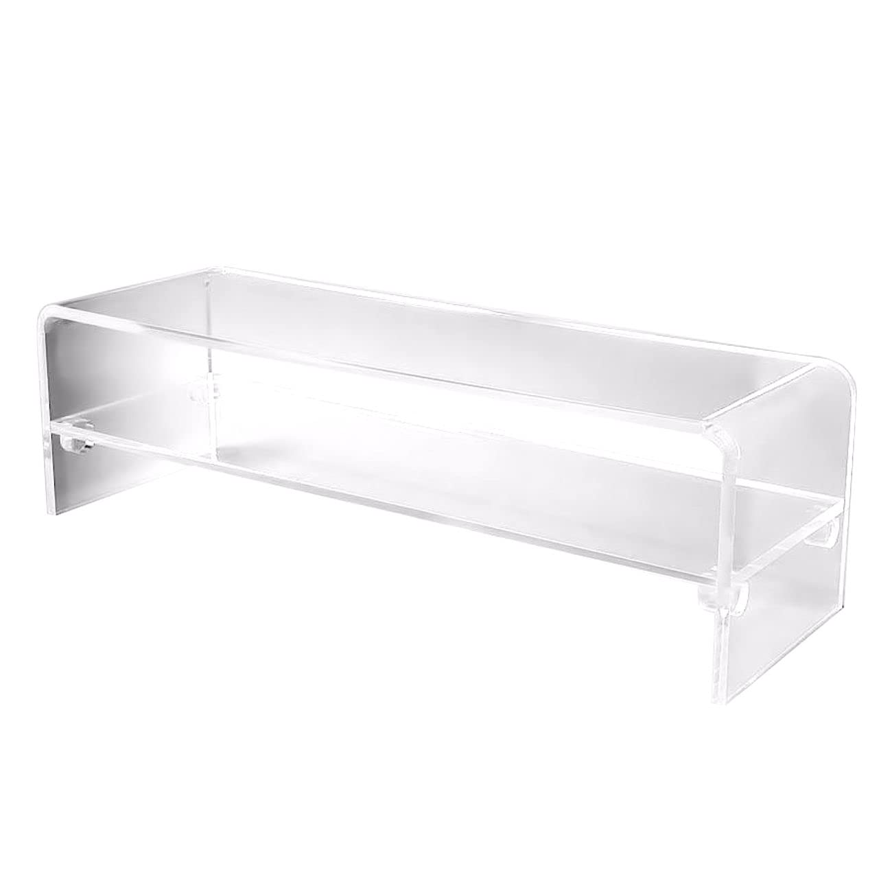 Clear Acrylic Plastic Table with Shelf, Coffee Table, Television Stand Unit