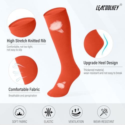 Image of LEACOOLKEY Baseball Belt and Socks Combo Set Adjustable Softball Socks and Elastic Belt for Youth and Adult